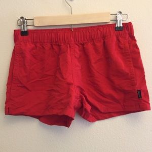 Red Patagonia shorts